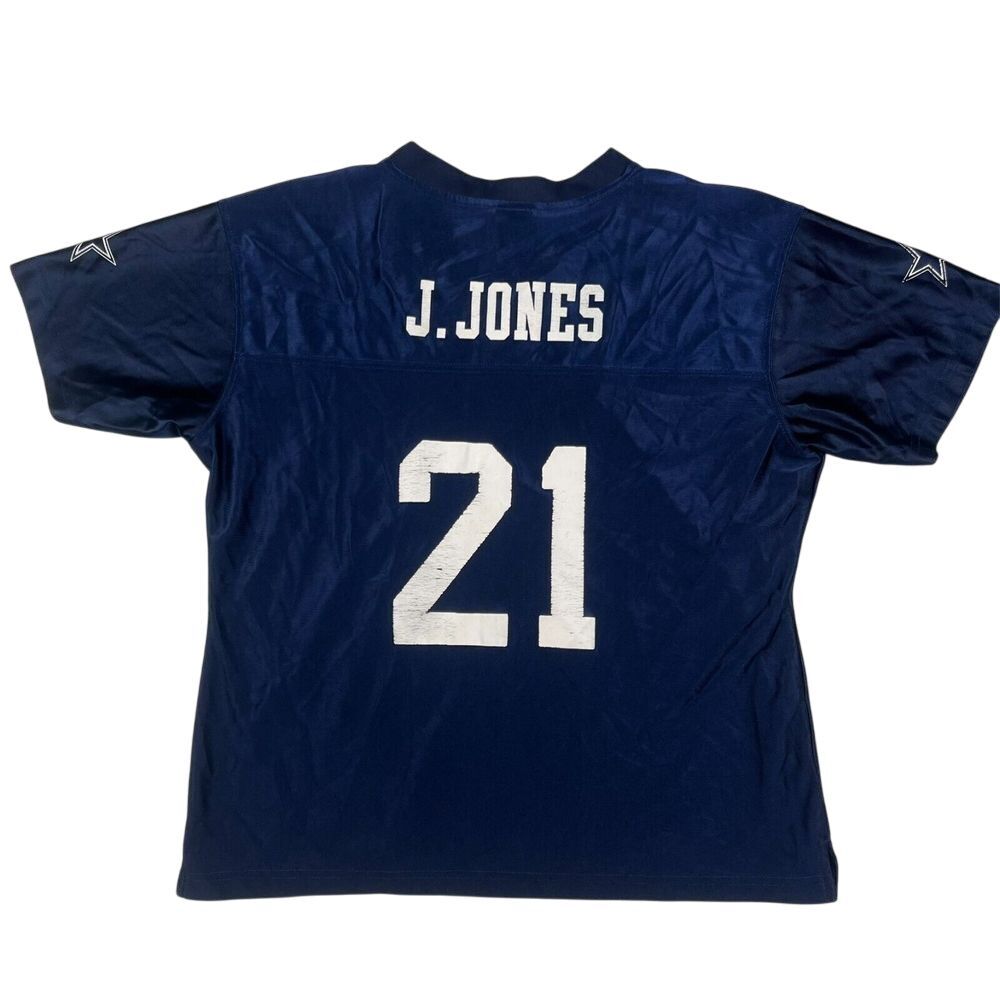 Dallas Cowboys Jersey Women's Large J.Jones #21 Blue Polyester NFL‎ Apparel